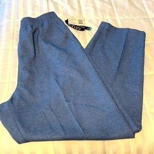 Blue Elastic Waist Pants